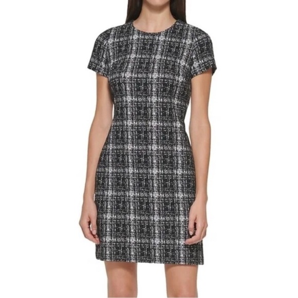 Calvin Klein Dresses & Skirts - NWT Calvin Klein black and white checkered midi dress
